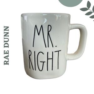 Rae Dunn “MR. RIGHT” Mug White Artisan Coffee Cup Gift